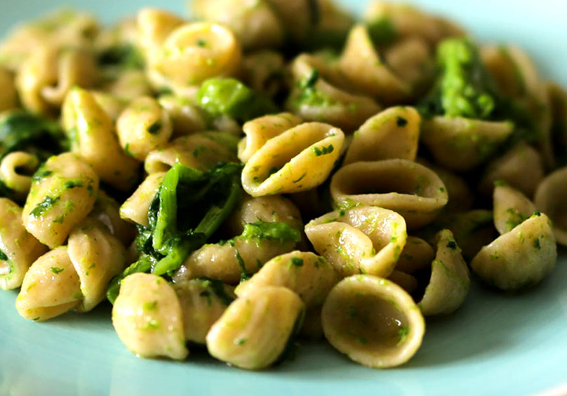 Orecchiette with Turnip Tops