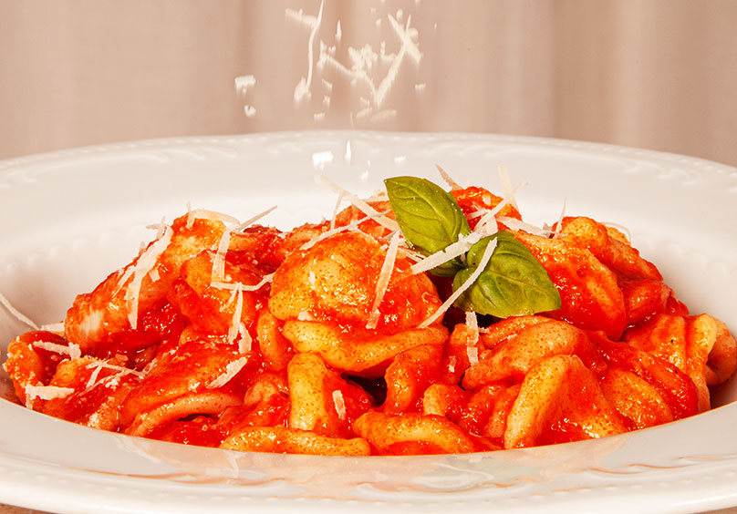 Orecchiette, tomatoes and cacioricotta