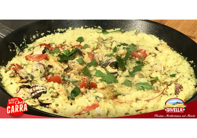 Paella mediterranea | Ricetta dello chef Carra