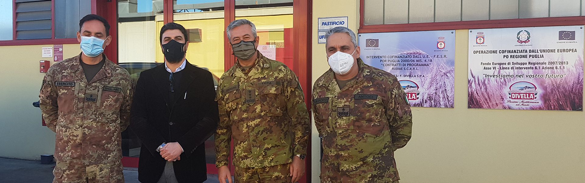 Representatives of the Italian Army visit the Divella factories