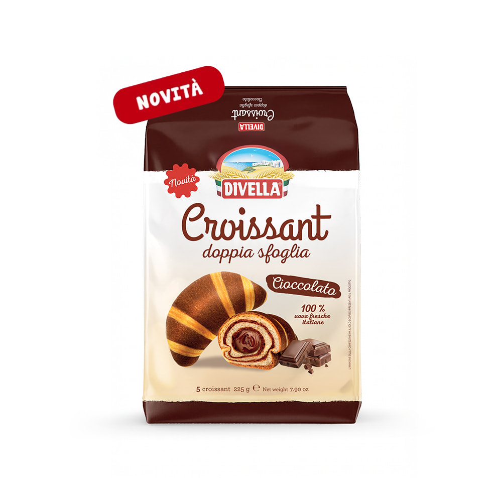 Croissants doppia sfoglia al cioccolato 5 pezzi
