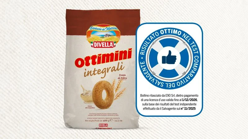 Giudizio “Ottimo” per gli Ottimini Integrali Divella nel test de Il Salvagente
