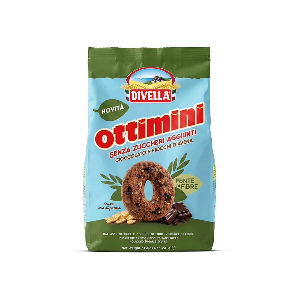 Ottimini senza zuccheri aggiunti cioccolato e fiocchi d’avena