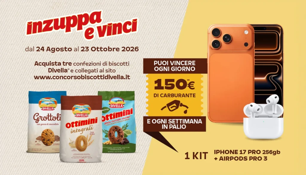 Nuovo concorso Divella "Inzuppa e Vinci"